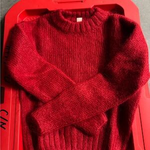 H&M Red Crew Neck Sweater